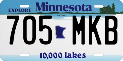 MN license plate 705MKB