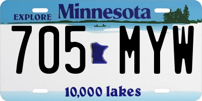 MN license plate 705MYW