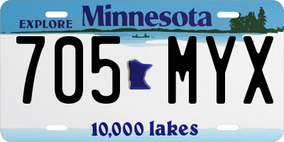 MN license plate 705MYX