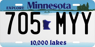 MN license plate 705MYY