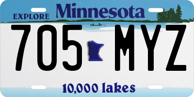 MN license plate 705MYZ