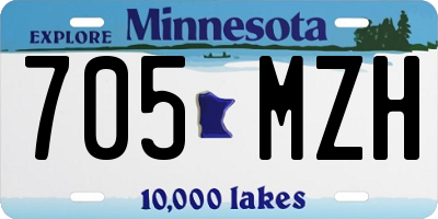 MN license plate 705MZH