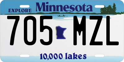 MN license plate 705MZL