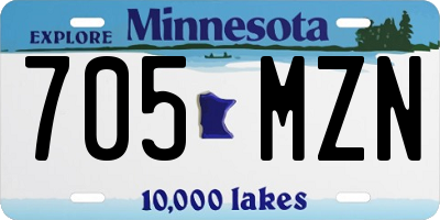 MN license plate 705MZN