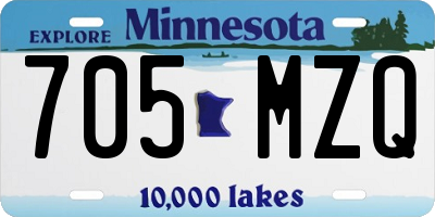 MN license plate 705MZQ