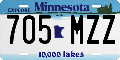 MN license plate 705MZZ