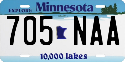 MN license plate 705NAA