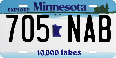 MN license plate 705NAB