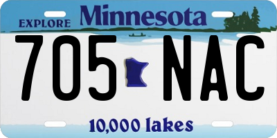 MN license plate 705NAC