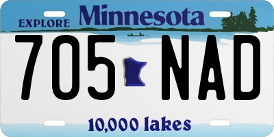 MN license plate 705NAD