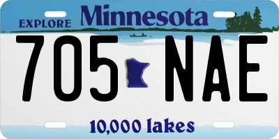 MN license plate 705NAE