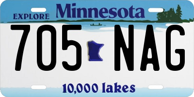 MN license plate 705NAG
