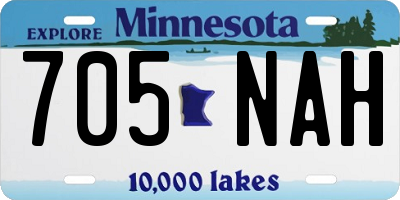 MN license plate 705NAH