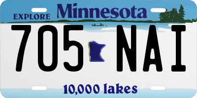 MN license plate 705NAI