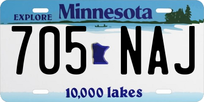 MN license plate 705NAJ