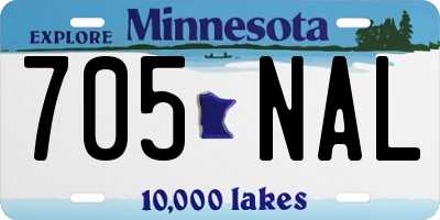 MN license plate 705NAL