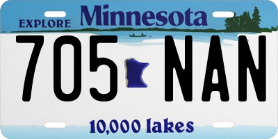 MN license plate 705NAN