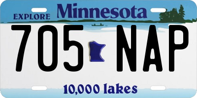 MN license plate 705NAP