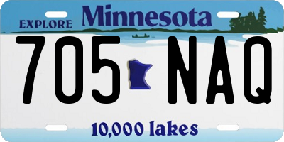 MN license plate 705NAQ