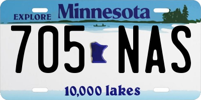 MN license plate 705NAS