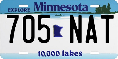 MN license plate 705NAT