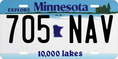 MN license plate 705NAV