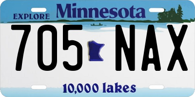 MN license plate 705NAX