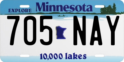 MN license plate 705NAY