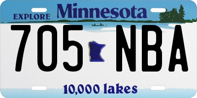 MN license plate 705NBA
