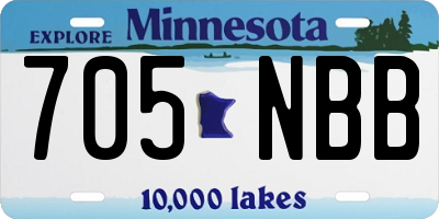 MN license plate 705NBB
