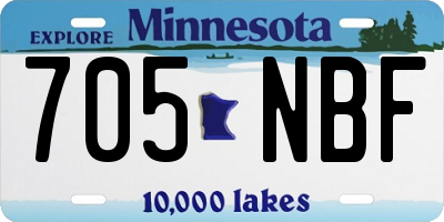 MN license plate 705NBF