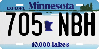 MN license plate 705NBH