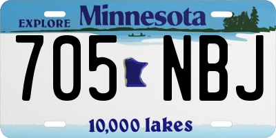 MN license plate 705NBJ