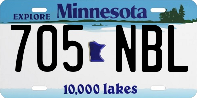 MN license plate 705NBL