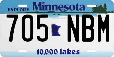 MN license plate 705NBM