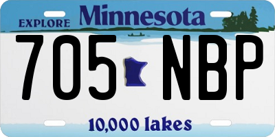MN license plate 705NBP