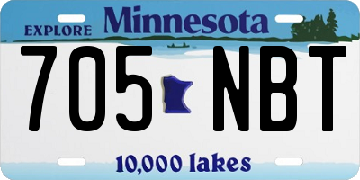 MN license plate 705NBT