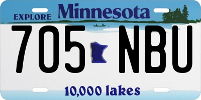 MN license plate 705NBU