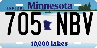 MN license plate 705NBV