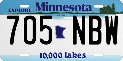 MN license plate 705NBW