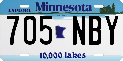 MN license plate 705NBY