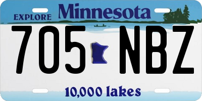 MN license plate 705NBZ