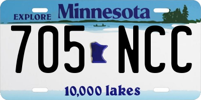 MN license plate 705NCC