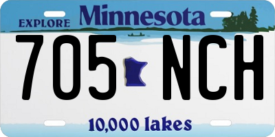 MN license plate 705NCH