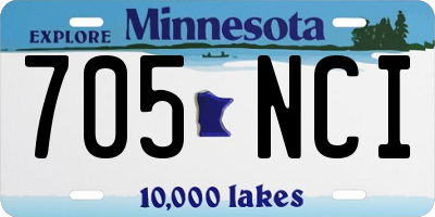 MN license plate 705NCI