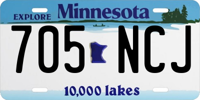 MN license plate 705NCJ