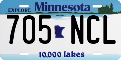 MN license plate 705NCL