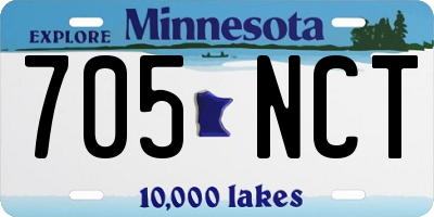 MN license plate 705NCT