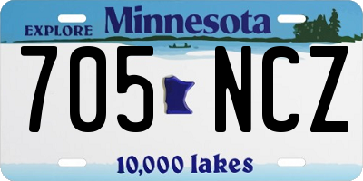 MN license plate 705NCZ