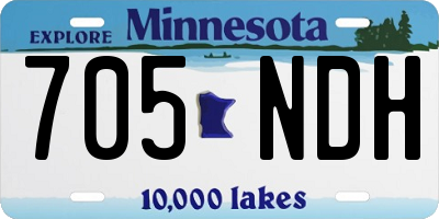 MN license plate 705NDH
